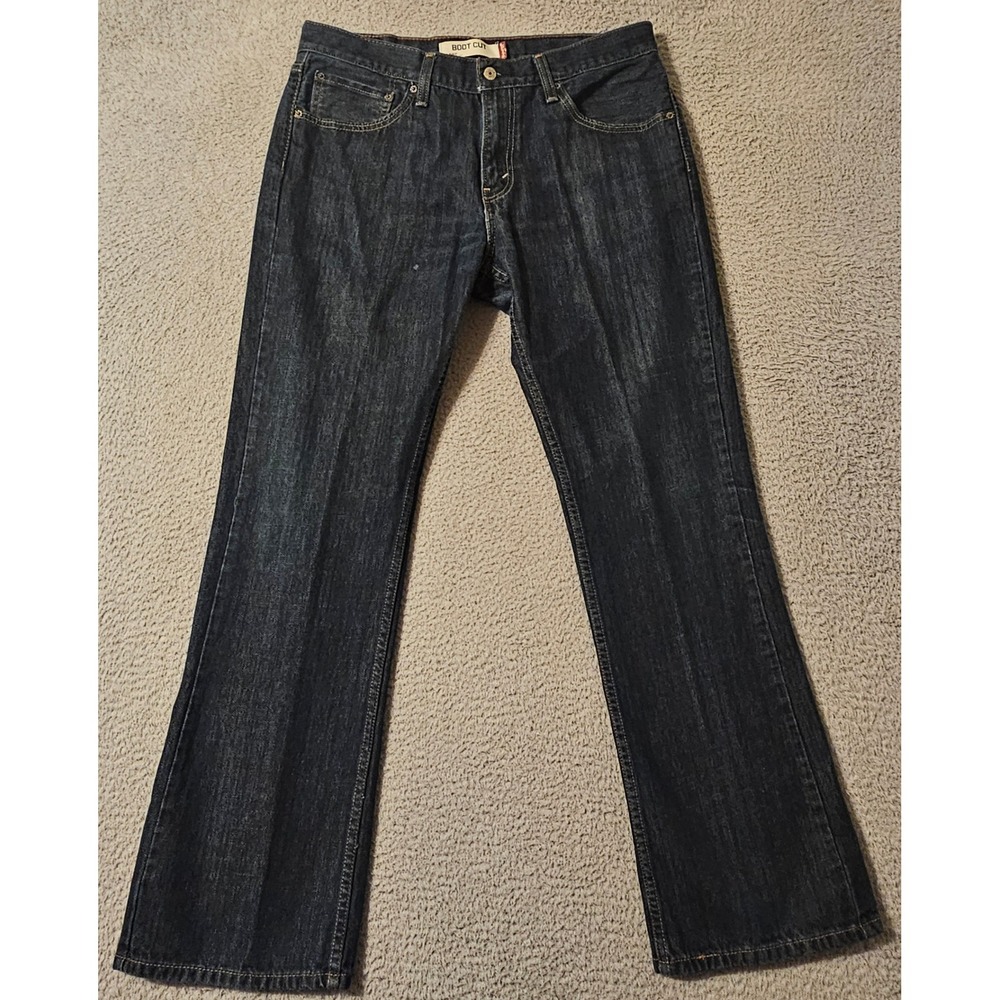 Levi's 527 Boot Cut Dark Wash Western Ranch Cowboy Jeans Mens 36x32